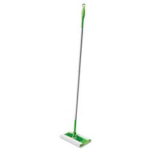 Sweeper Mop, 10 X 4.8 White Cloth Head, 46" Green/silver Aluminum/plastic Handle, 3/carton