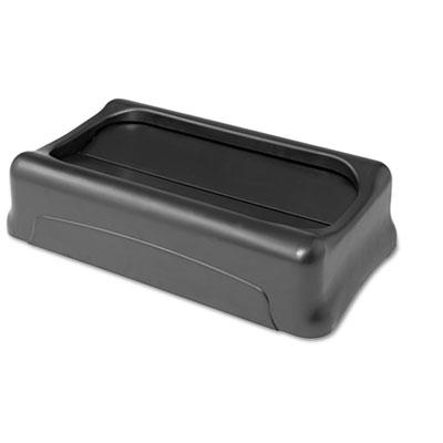View larger image of Swing Top Lid for Slim Jim Waste Containers, 11.38w x 20.5d x 5h, Black