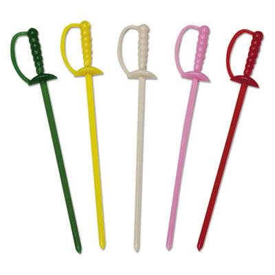 View larger image of Sword Picks, 3 1/4", Assorted Colors, 10000/carton