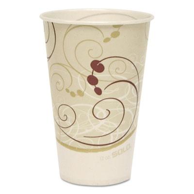 View larger image of Symphony Treated-Paper Cold Cups, ProPlanet Seal, 12 oz, White/Beige/Red, 100/Bag, 20 Bags/Carton