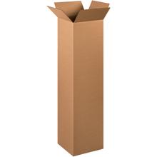 Tall Corrugated Boxes, 12" x 12" x 48", Kraft, 15/Bundle, 32 ECT