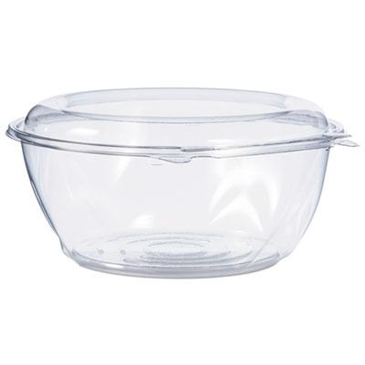 View larger image of Tamper-Resistant, Tamper-Evident Bowls with Dome Lid, 64 oz, 8.9" Diameter x 4"h, Clear, Plastic, 100/Carton