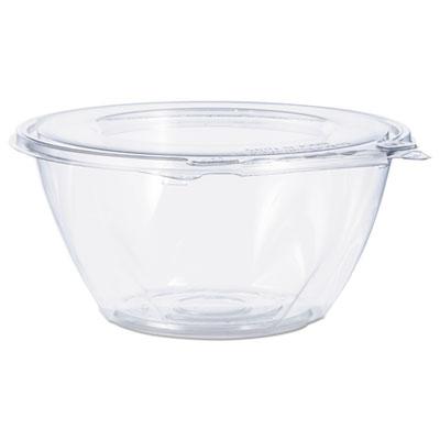 View larger image of Tamper-Resistant, Tamper-Evident Bowls with Flat Lid, 32 oz, 7" Diameter x 3.2"h, Clear, Plastic, 150/Carton