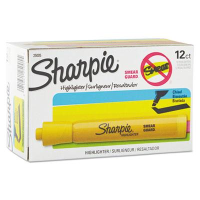View larger image of Tank Style Highlighters, Chisel Tip, Yellow, Dozen