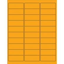 Tape Logic® Rectangle Laser Labels, 2 5/8" x 1", Fluorescent Orange, 3000/Case