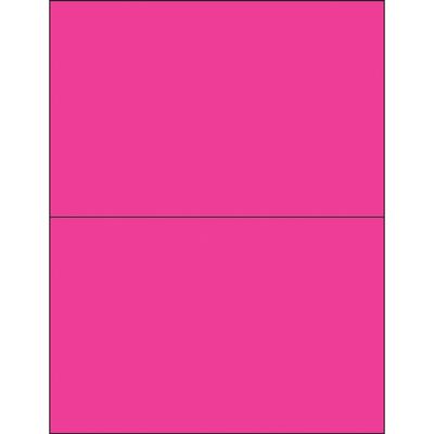 View larger image of Tape Logic® Rectangle Laser Labels, 8 1/2" x 5 1/2", Fluorescent Pink, 200/Case
