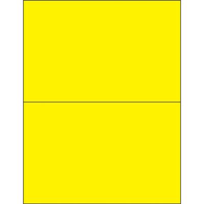 View larger image of Tape Logic® Rectangle Laser Labels, 8 1/2" x 5 1/2", Fluorescent Yellow, 200/Case