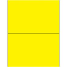 Tape Logic® Rectangle Laser Labels, 8 1/2" x 5 1/2", Fluorescent Yellow, 200/Case