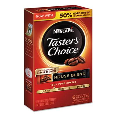View larger image of Taster's Choice House Blend Instant Coffee, 0.1oz Stick, 6/box, 12box/carton