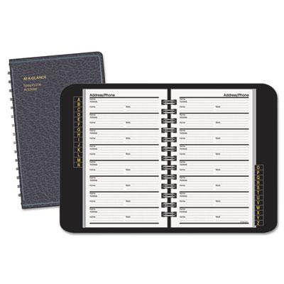 View larger image of Telephone/Address Book, 4.78 x 8, Black Simulated Leather, 100 Sheets