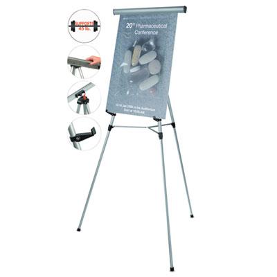 View larger image of Telescoping Tripod Display Easel, Adjusts 35" to 64" High, Metal, Silver