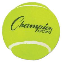 Tennis Balls, 2 1/2" Diameter, Rubber, Yellow, 3/Pack