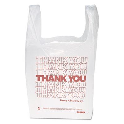 View larger image of Thank You Handled T-Shirt Bag, 0.167 bbl, 12.5 microns, 11.5" x 21", White, 900/Carton