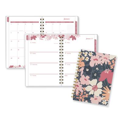 View larger image of Thicket Weekly/Monthly Planner, Floral Artwork, 8.5 x 6.38, Gray/Rose/Peach Cover, 12-Month (Jan to Dec): 2024