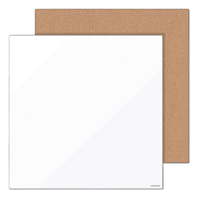View larger image of Tile Board Value Pack, (1) Tan Cork Bulletin, (1) White Magnetic Dry Erase, 14 x 14