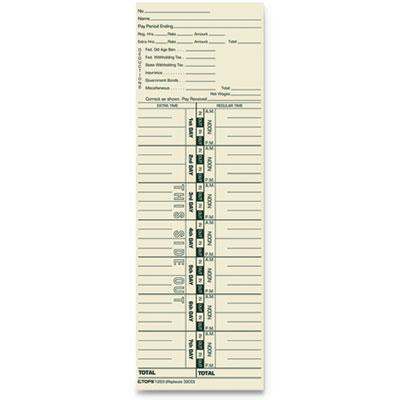 View larger image of Time Card for Acroprint and Lathem, Weekly, 3 1/2 x 10 1/2, 500/Box