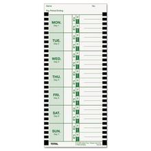 Time Card for Lathem Model 800P, 4 x 9, Weekly, 1-Sided, 100/Pack