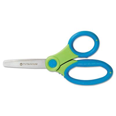 View larger image of Titanium Bonded Kids Scissors, Rounded Tip, 5" Long, 2" Cut Length, Randomly Assorted Straight Handles