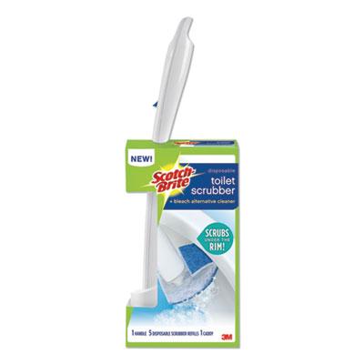 View larger image of Toilet Scrubber Starter Kit, 1 Handle And 5 Scrubbers, White/Blue