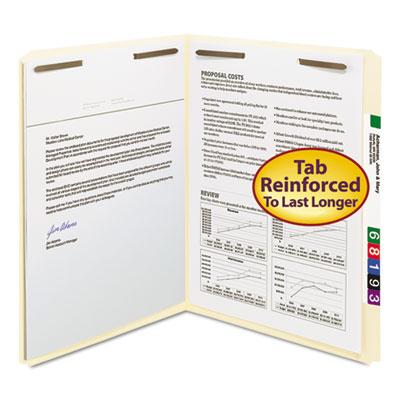 View larger image of Top Tab Fastener Folders, Straight Tabs, 0.75" Expansion, 2 Fasteners, Letter Size, Manila Exterior, 50/Box