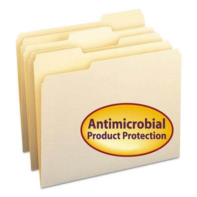 View larger image of Top Tab File Folders with Antimicrobial Product Protection, 1/3-Cut Tabs, Letter Size, Manila, 100/Box