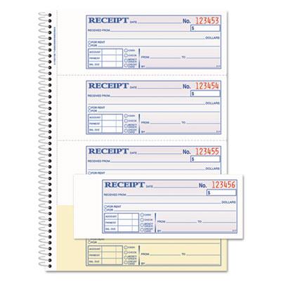 View larger image of TOPS Money/Rent Receipt Book, Two-Part Carbon, 7 x 2.75, 4 Forms/Sheet, 200 Forms Total