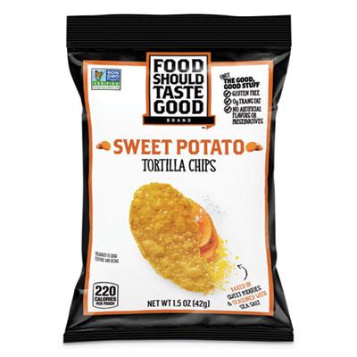 View larger image of Tortilla Chips, Sweet Potato with Sea Salt, 1.5 oz, 24/Carton