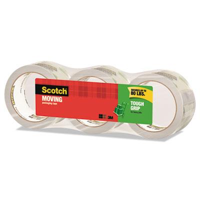 View larger image of Tough Grip Moving Packaging Tape, 3" Core, 1.88" x 38.2 yds, Clear, 3/Pack