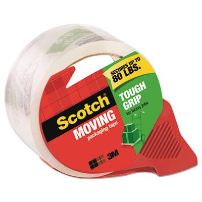 View larger image of Tough Grip Moving Packaging Tape With Dispenser, 3" Core, 1.88" X 54.6 Yds, Clear