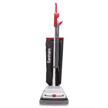 TRADITION QuietClean Upright Vacuum, 18 lb, Gray/Red/Black