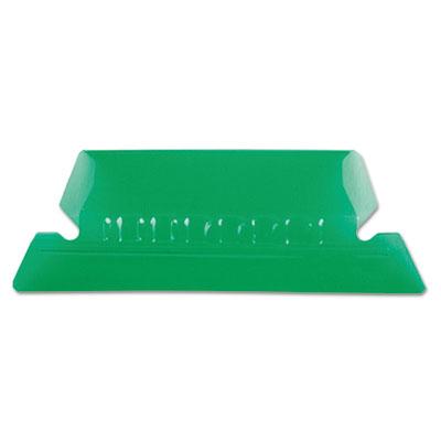 View larger image of Transparent Colored Tabs For Hanging File Folders, 1/5-Cut, Green, 2" Wide, 25/Pack