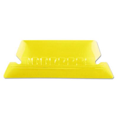 View larger image of Transparent Colored Tabs For Hanging File Folders, 1/5-Cut, Yellow, 2" Wide, 25/Pack