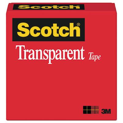 View larger image of Transparent Tape, 1" Core, 0.5" x 36 yds, Transparent