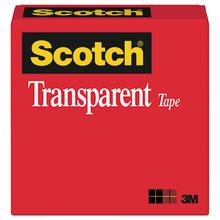 Transparent Tape, 3" Core, 1" x 72 yds, Transparent
