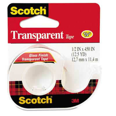 View larger image of Transparent Tape In Handheld Dispenser, 1" Core, 0.5" x 37.5 ft, Transparent