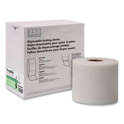 View larger image of TrapEze Disposable Dusting Sheets, 8" x 125 ft, White, 250 Sheets/Roll,