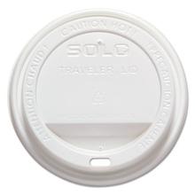 Traveler Cappuccino Style Dome Lid, Polystyrene, Fits 10-24 oz Hot Cups, White, 1000/Carton