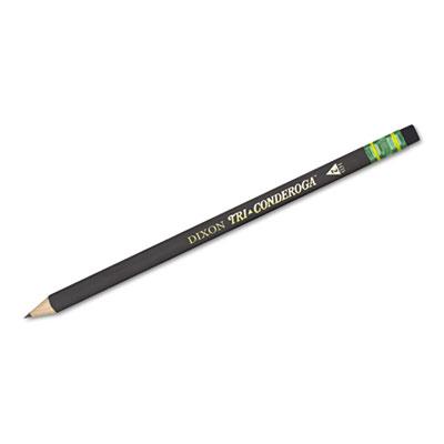 View larger image of Tri-Conderoga Pencil with Microban Protection, HB (#2), Black Lead, Black Barrel, Dozen