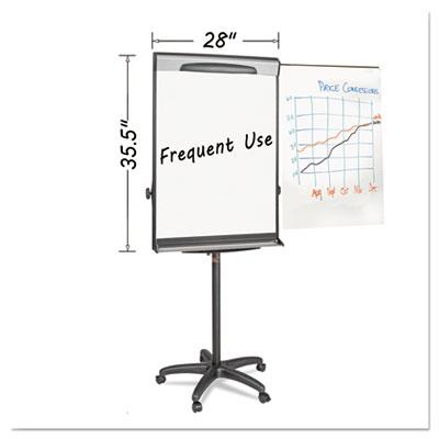 View larger image of Tripod Extension Bar Magnetic Dry-Erase Easel, 69" to 78" High, Black/Silver