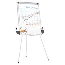 Dry Erase Board with Tripod Easel and Adjustable Pen Cups, 29 x 41, White Surface, Silver Frame