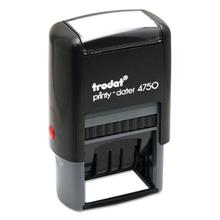Trodat Economy 5-in-1 Stamp, Dater, Self-Inking, 1.63 x 1, Blue/Red