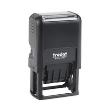 Trodat Economy Stamp, Dater, Self-Inking, 1 5/8 x 1, Blue/Red