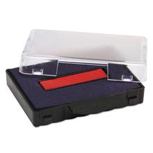 Trodat T5430 Stamp Replacement Ink Pad, 1 x 1 5/8, Blue/Red