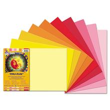 Tru-Ray Construction Paper, 76lb, 12 x 18, Assorted Cool/Warm Colors, 25/Pack