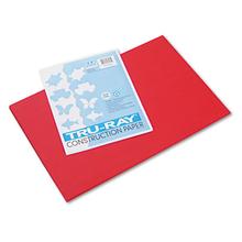 Tru-Ray Construction Paper, 76lb, 12 x 18, Festive Red, 50/Pack