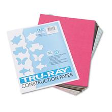 Tru-Ray Construction Paper, 76lb, 9 x 12, Assorted Standard Colors, 50/Pack