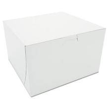 White One-Piece Non-Window Bakery Boxes, 8 x 8 x 5, White, Paper, 100/Carton