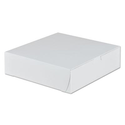 View larger image of White One-Piece Non-Window Bakery Boxes, 9 x 9 x 2.5, White, Paper, 250/Carton