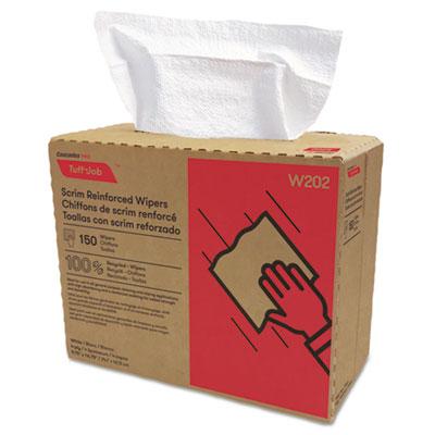 View larger image of Tuff-Job Scrim Reinforced Wipers, 9.75 X 16.75, White, 150/box, 6 Box/carton