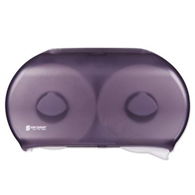 View larger image of Twin 9" Jumbo Tissue Dispenser, Classic, 19 x 5.25 x 12, Transparent Black Pearl